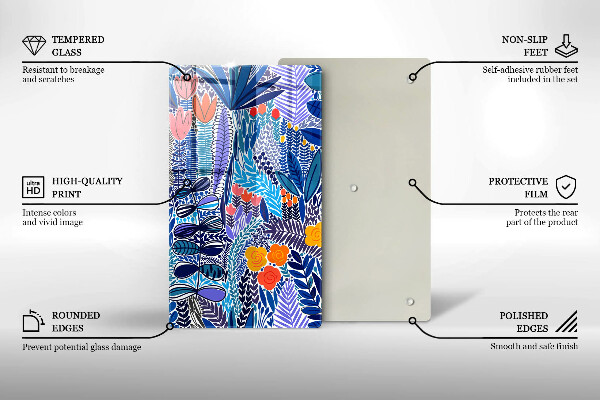 Protection plaque induction Prairie peinte