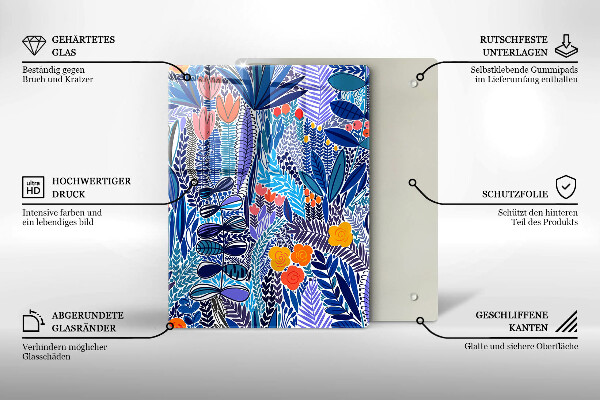 Protection plaque induction Prairie peinte