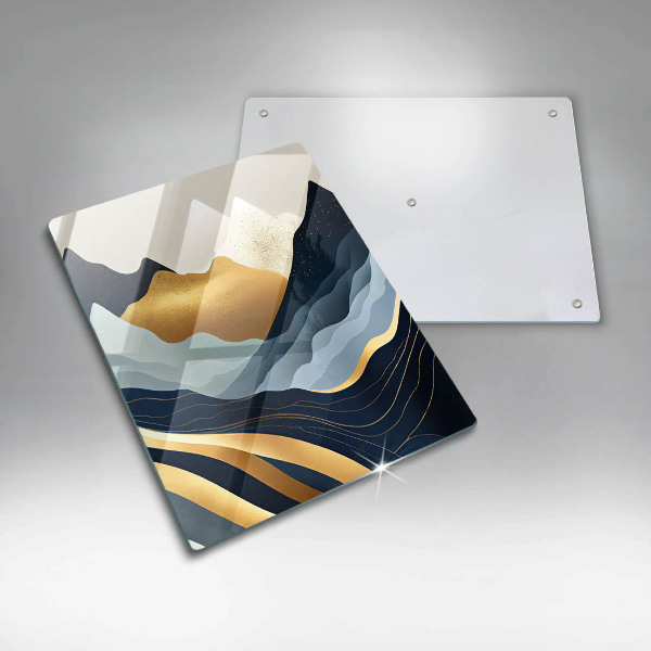 Protection plaque induction Montagnes abstraites