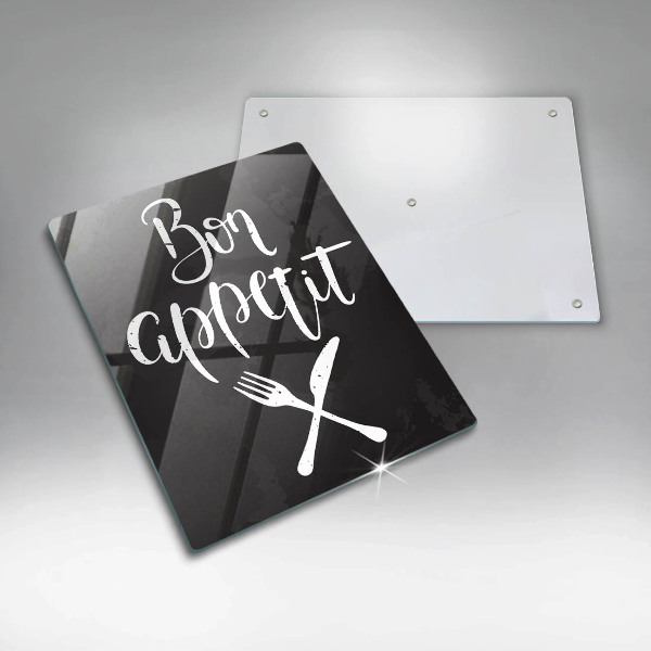 Protection plaque induction Inscription Bon appetit