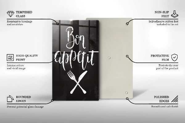 Protection plaque induction Inscription Bon appetit