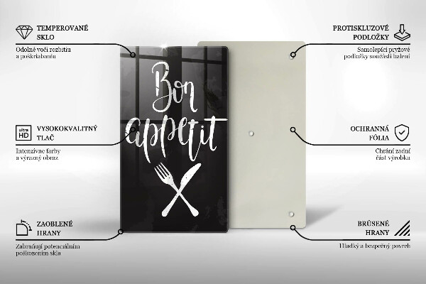 Protection plaque induction Inscription Bon appetit