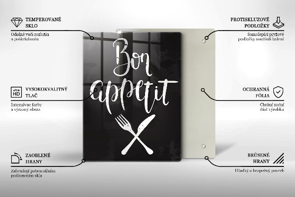 Protection plaque induction Inscription Bon appetit