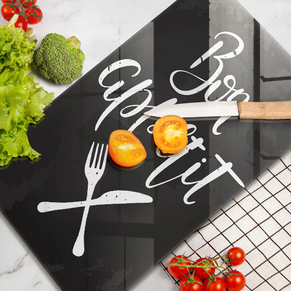 Protection plaque induction Inscription Bon appetit