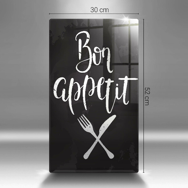 Protection plaque induction Inscription Bon appetit