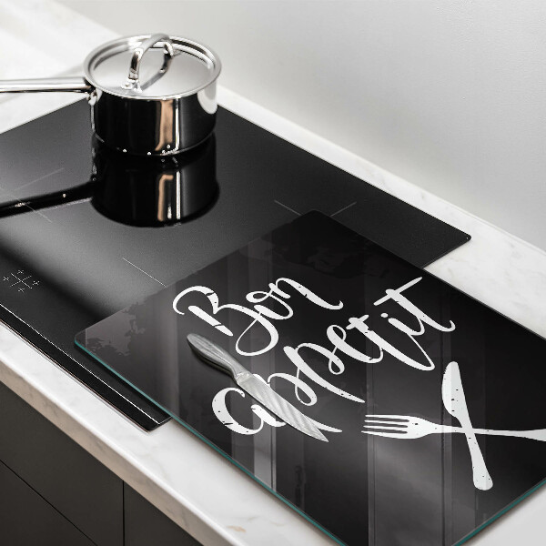 Protection plaque induction Inscription Bon appetit
