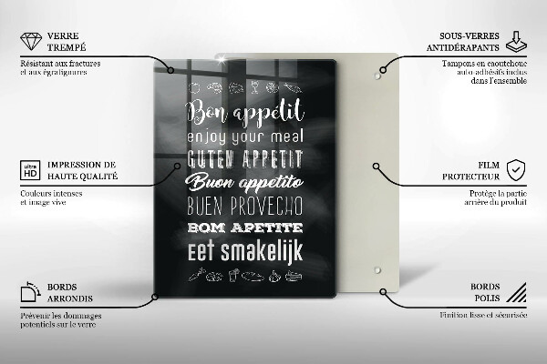 Protection plaque induction Inscription de cuisine disant