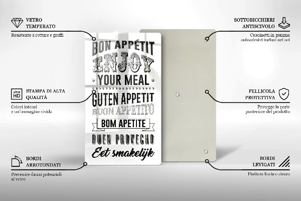 Protection plaque induction Inscription pour la cuisine phrase