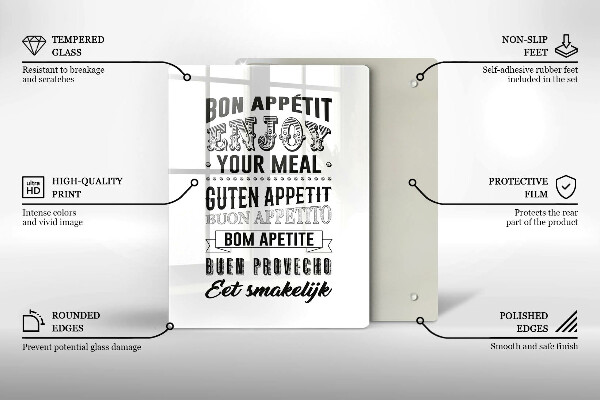 Protection plaque induction Inscription pour la cuisine phrase