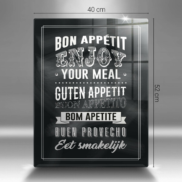 Protection plaque induction Inscription pour la cuisine phrase