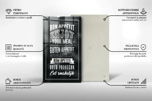 Protection plaque induction Inscription pour la cuisine phrase