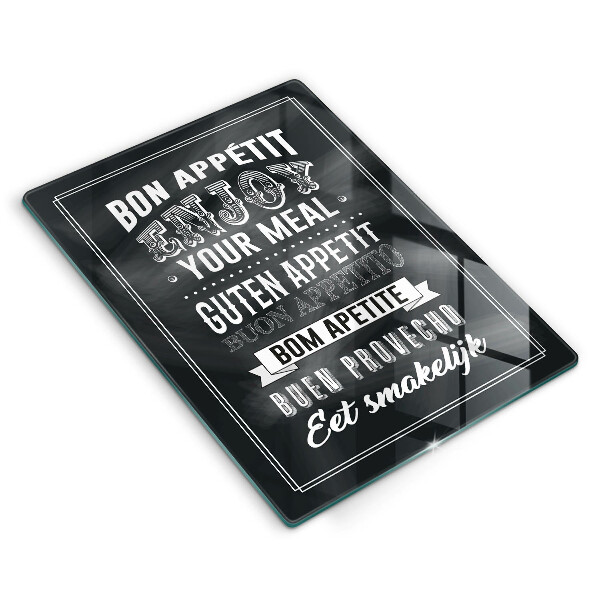 Protection plaque induction Inscription pour la cuisine phrase