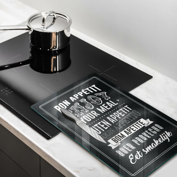 Protection plaque induction Inscription pour la cuisine phrase