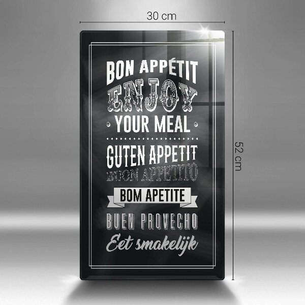 Protection plaque induction Inscription pour la cuisine phrase