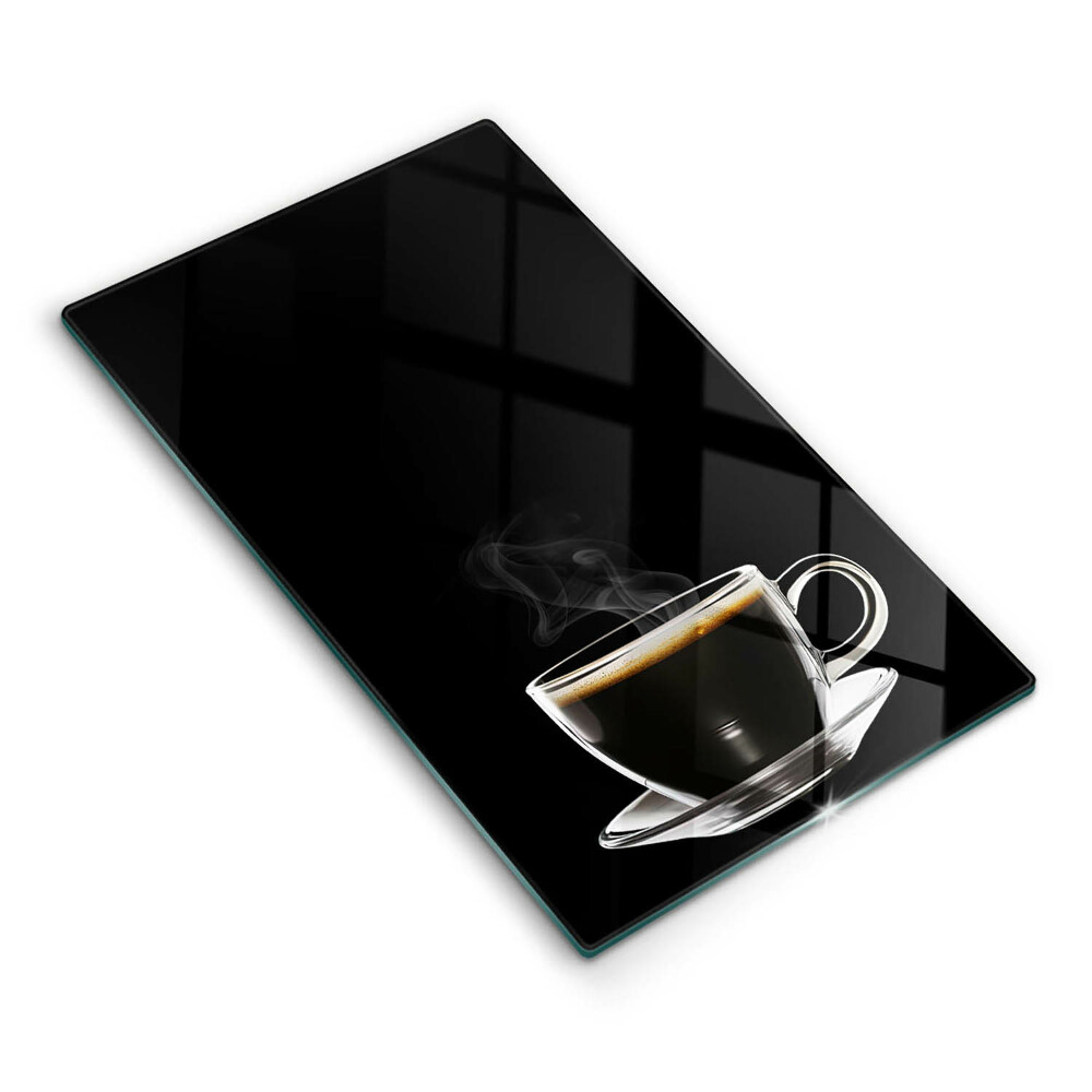 Protection plaque induction Un verre de café chaud