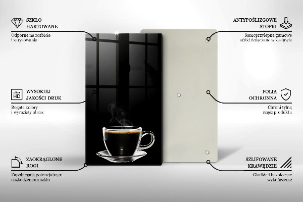 Protection plaque induction Un verre de café chaud