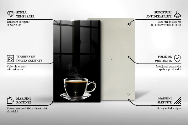 Protection plaque induction Un verre de café chaud