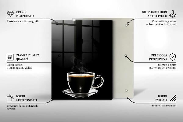Protection plaque induction Un verre de café chaud
