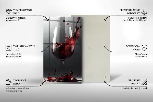 Protection plaque induction Vin rouge dans un verre
