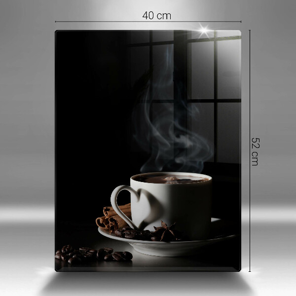 Protection plaque induction Une tasse de café chaud