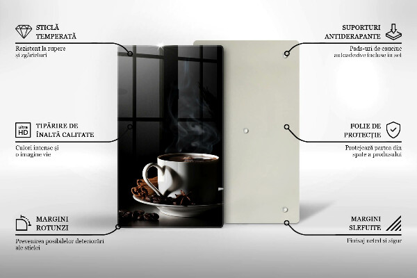 Protection plaque induction Une tasse de café chaud