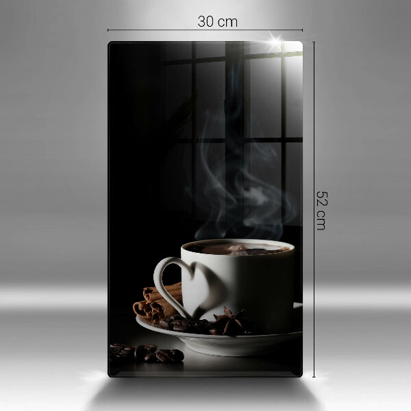 Protection plaque induction Une tasse de café chaud