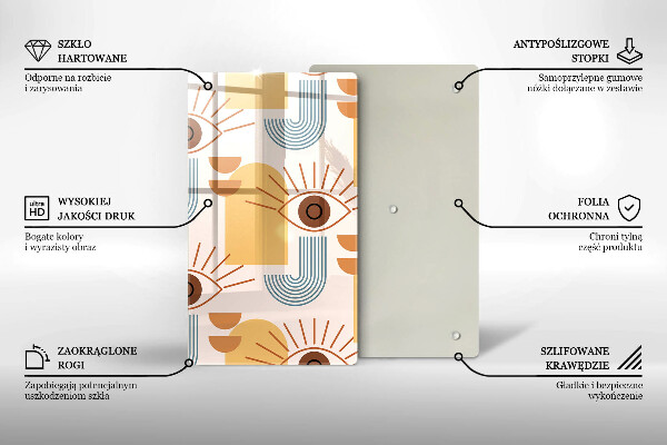 Protection plaque induction Modèle d'yeux bohème