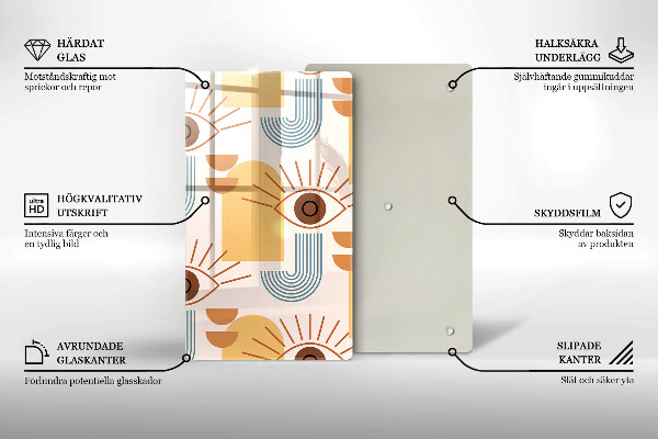 Protection plaque induction Modèle d'yeux bohème