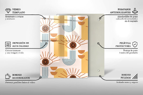 Protection plaque induction Modèle d'yeux bohème