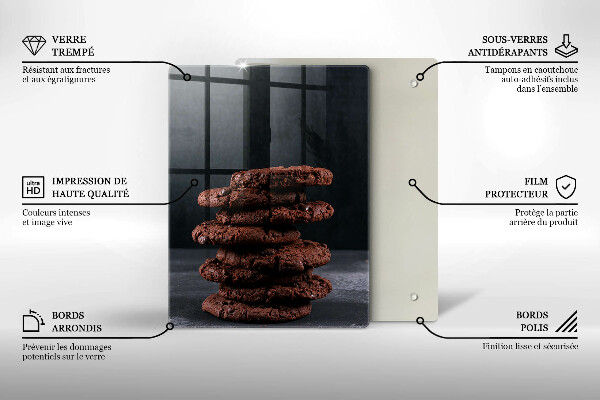 Protection plaque induction Biscuits nappés chocolat noir