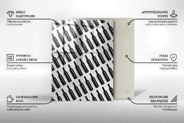 Protection plaque induction Bouteilles de vin noir