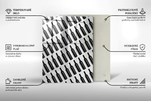 Protection plaque induction Bouteilles de vin noir