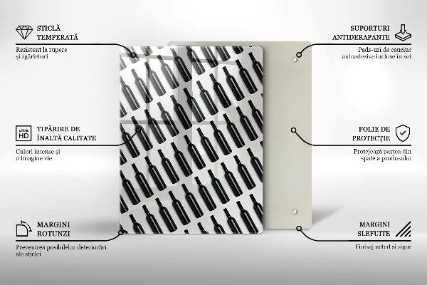 Protection plaque induction Bouteilles de vin noir