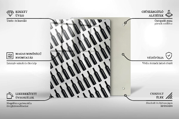 Protection plaque induction Bouteilles de vin noir