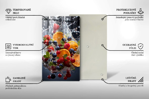 Protection plaque induction Fruits dans l'eau