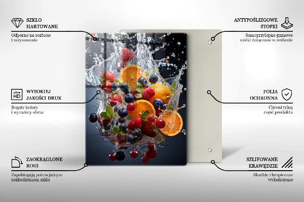 Protection plaque induction Fruits dans l'eau