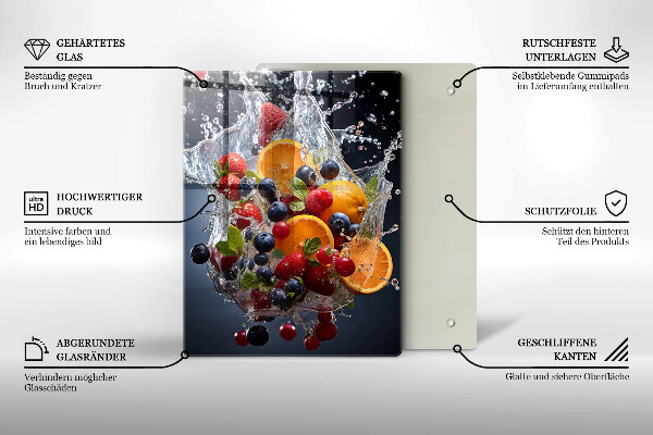 Protection plaque induction Fruits dans l'eau