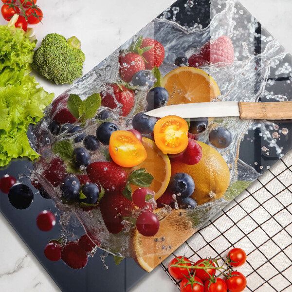 Protection plaque induction Fruits dans l'eau