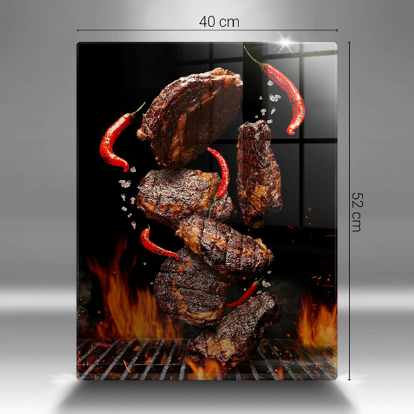 Protection plaque induction Viande sur le grill