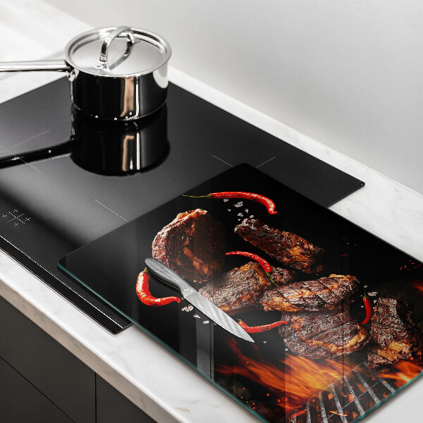 Protection plaque induction Viande sur le grill