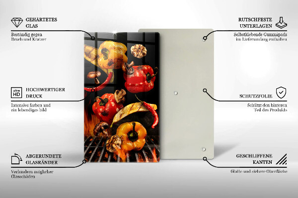 Protection plaque induction Légumes grillés