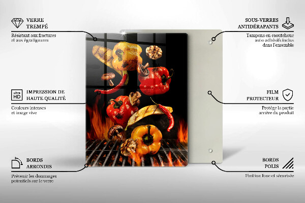 Protection plaque induction Légumes grillés