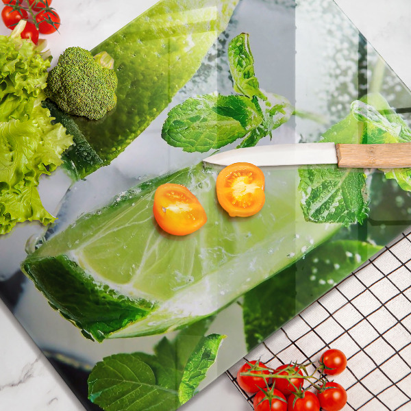 Protection plaque induction Eau avec du citron vert et de la glace