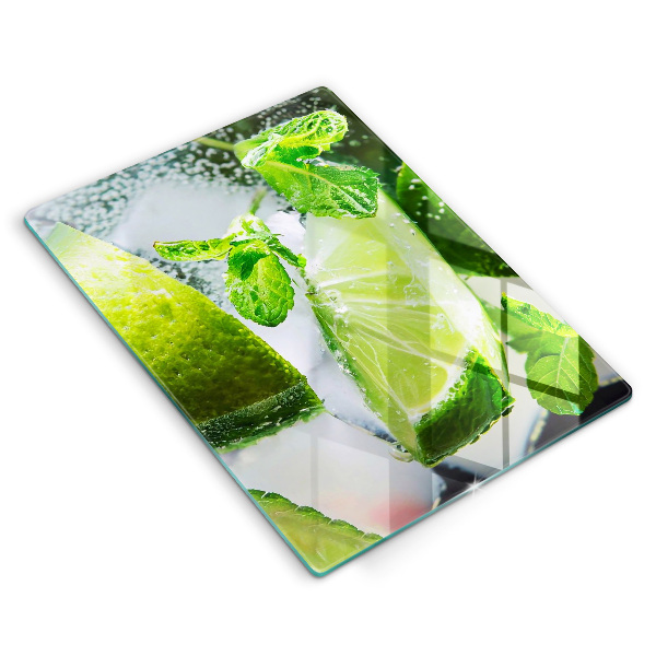 Protection plaque induction Eau avec du citron vert et de la glace