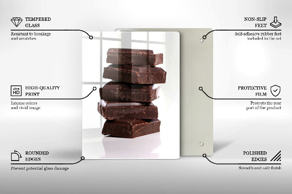 Protection plaque induction Cubes de chocolat