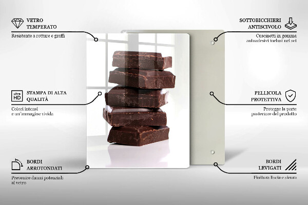 Protection plaque induction Cubes de chocolat