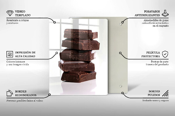 Protection plaque induction Cubes de chocolat