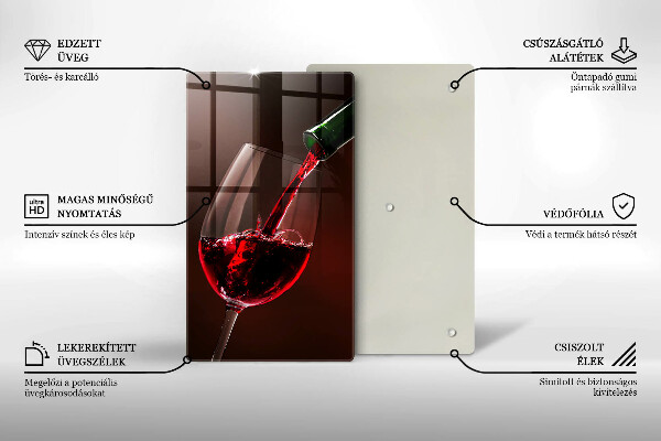 Protection plaque induction Un verre de vin