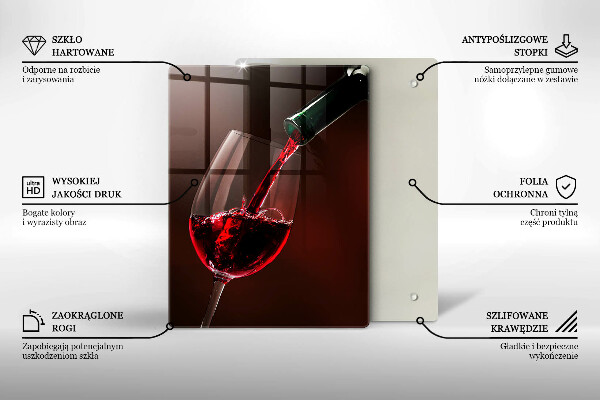 Protection plaque induction Un verre de vin