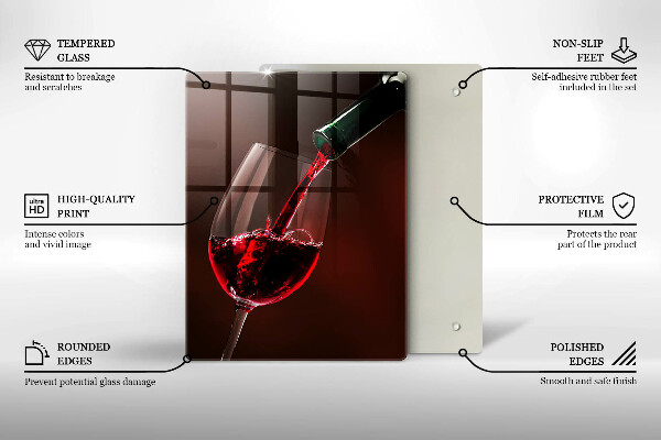 Protection plaque induction Un verre de vin